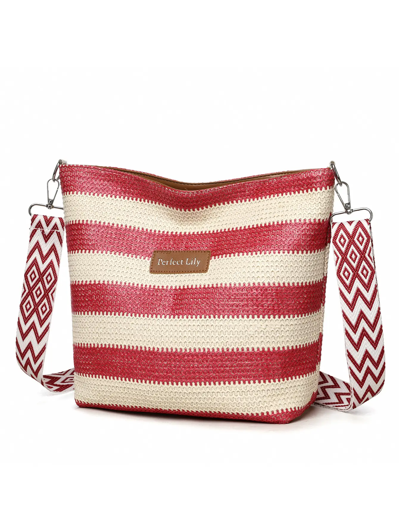 Women's Striped Crossbody Bag Casual Trendy Large Capacity — feature 30