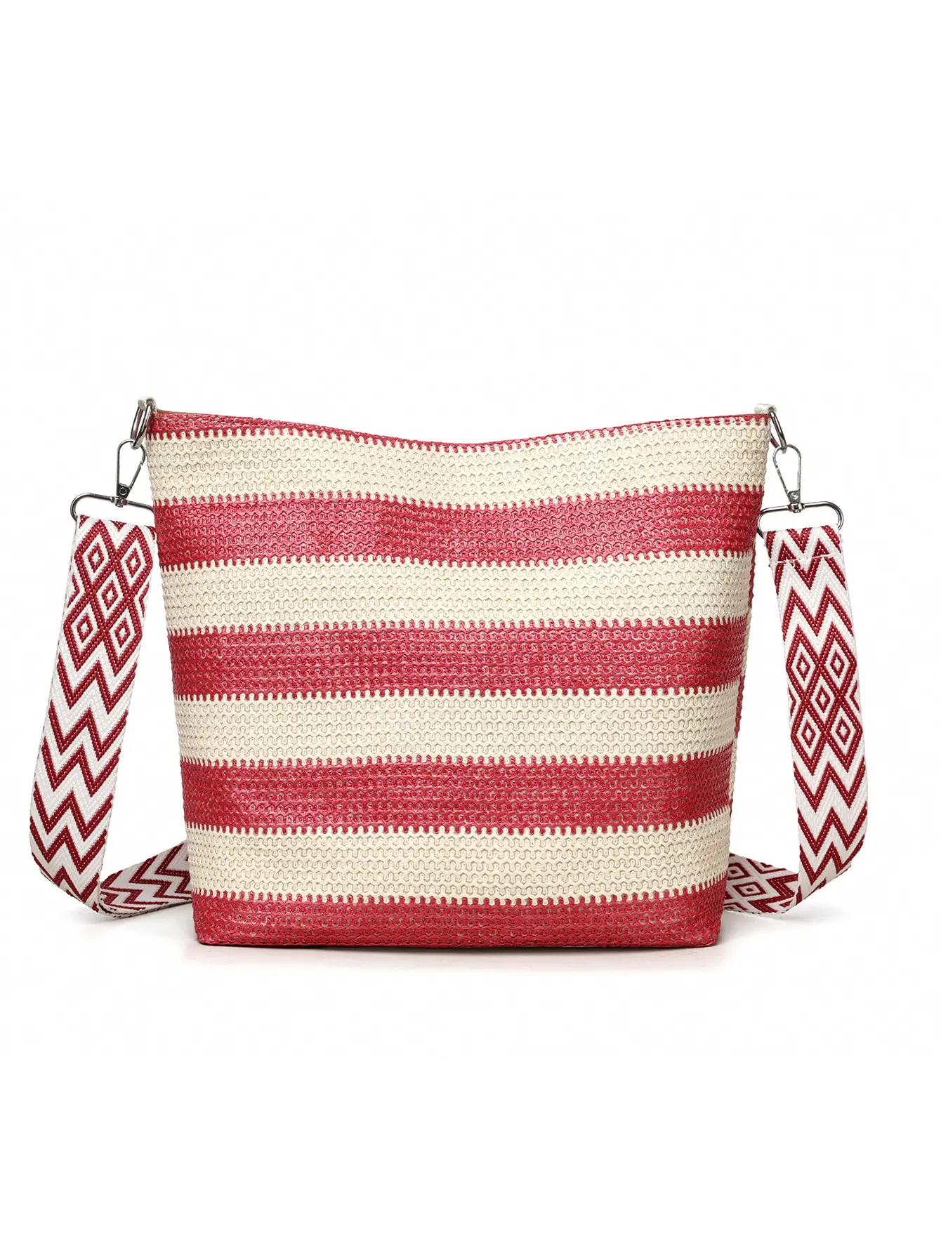 Women's Striped Crossbody Bag Casual Trendy Large Capacity — feature 32