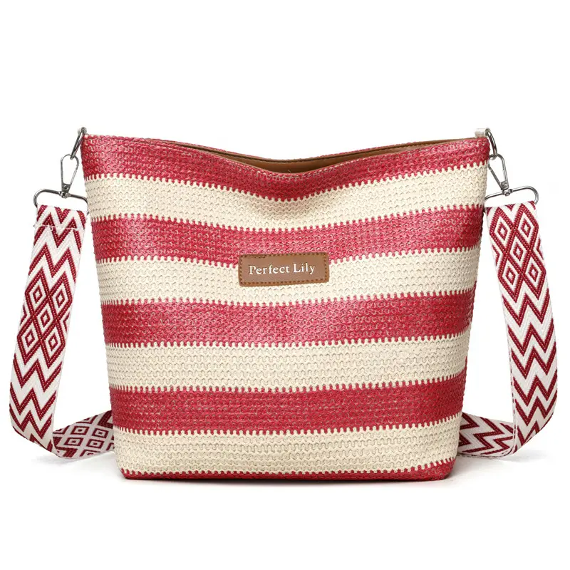 Women's Striped Crossbody Bag Casual Trendy Large Capacity - Image 2
