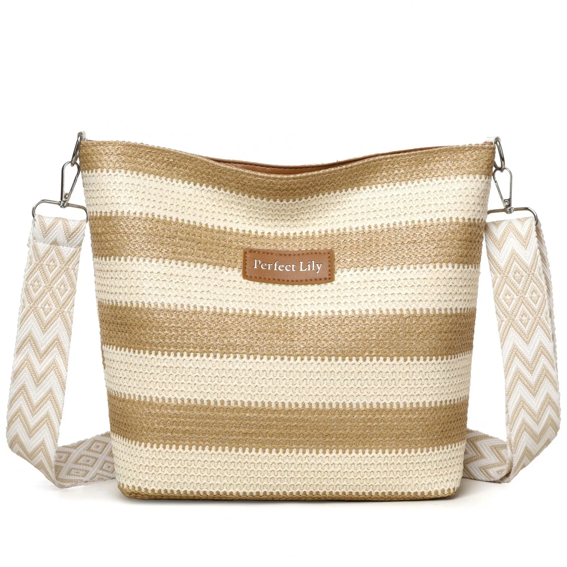 Women's Striped Crossbody Bag Casual Trendy Large Capacity - Image 3