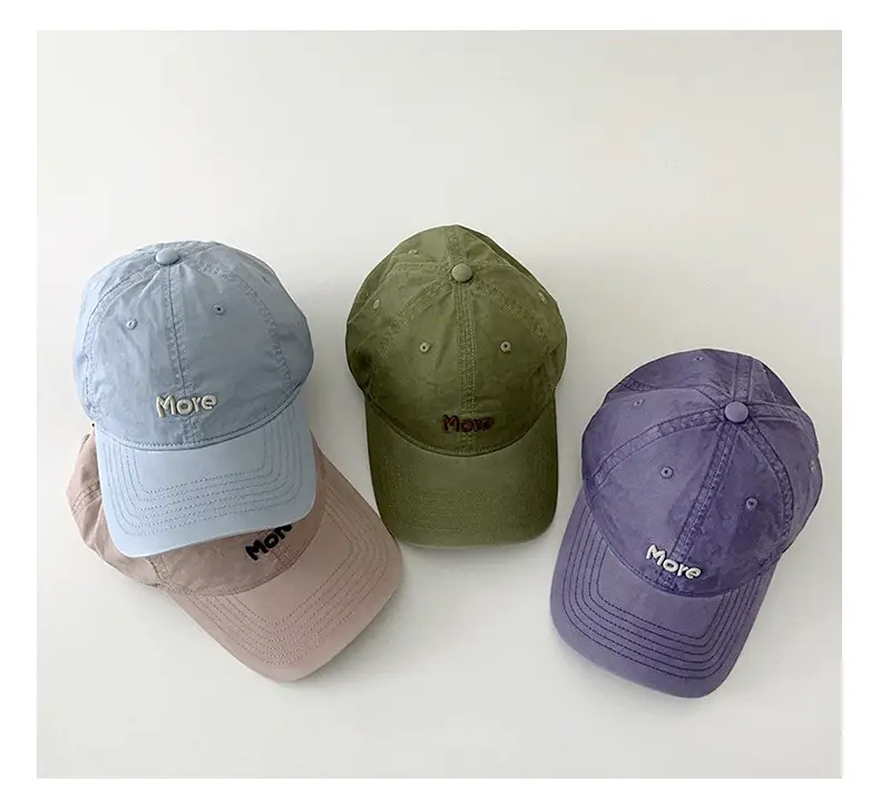 More Letter Embroidered Cotton Baseball Cap for Men Women — feature 10