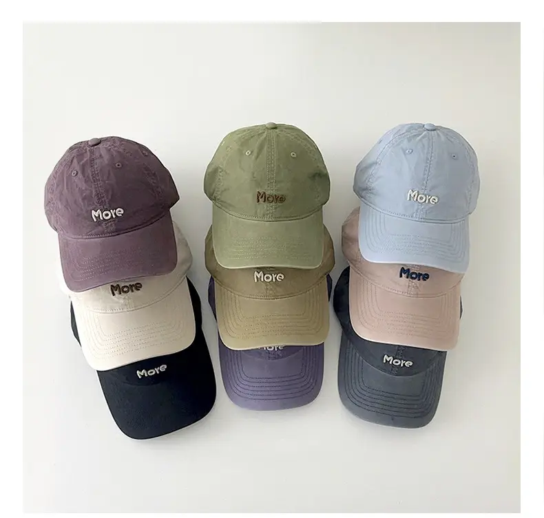 More Letter Embroidered Cotton Baseball Cap for Men Women — feature 9