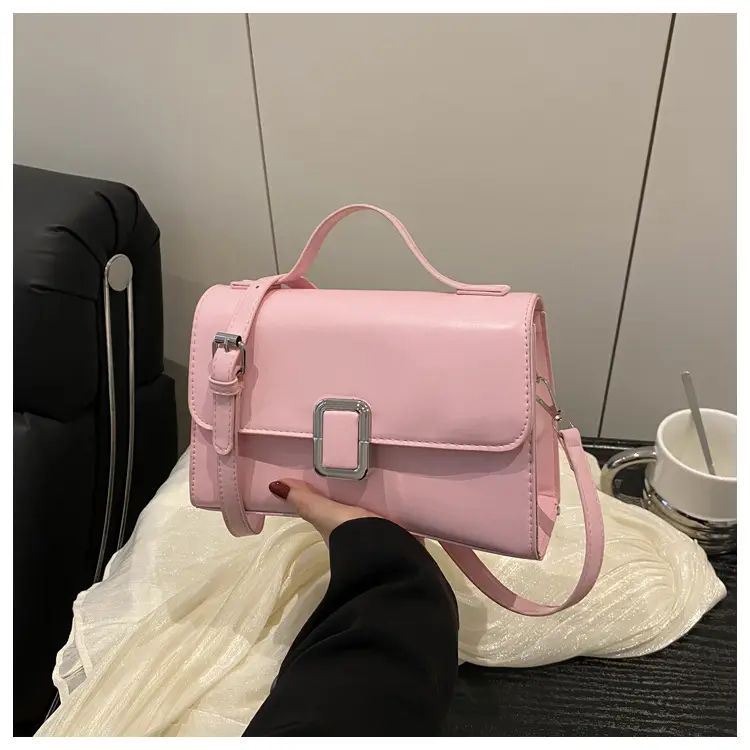 Pink Textured Crossbody Bag for Women 2025 - Image 4