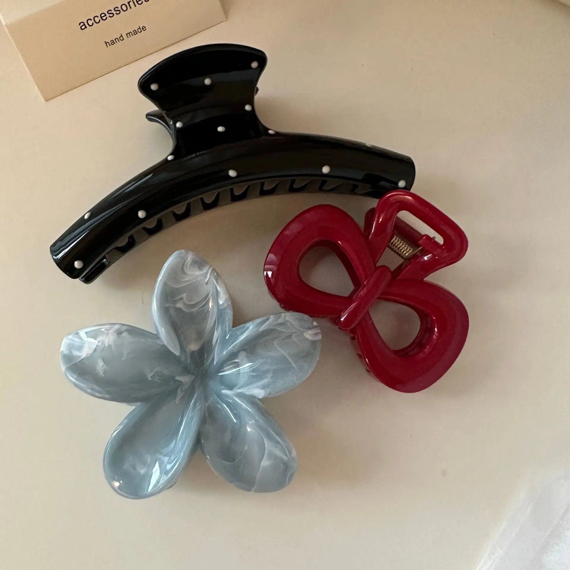 Japanese High-end Cute Hairpins Multi-Color Radiant Wave Dot Back of Head Design — feature 14