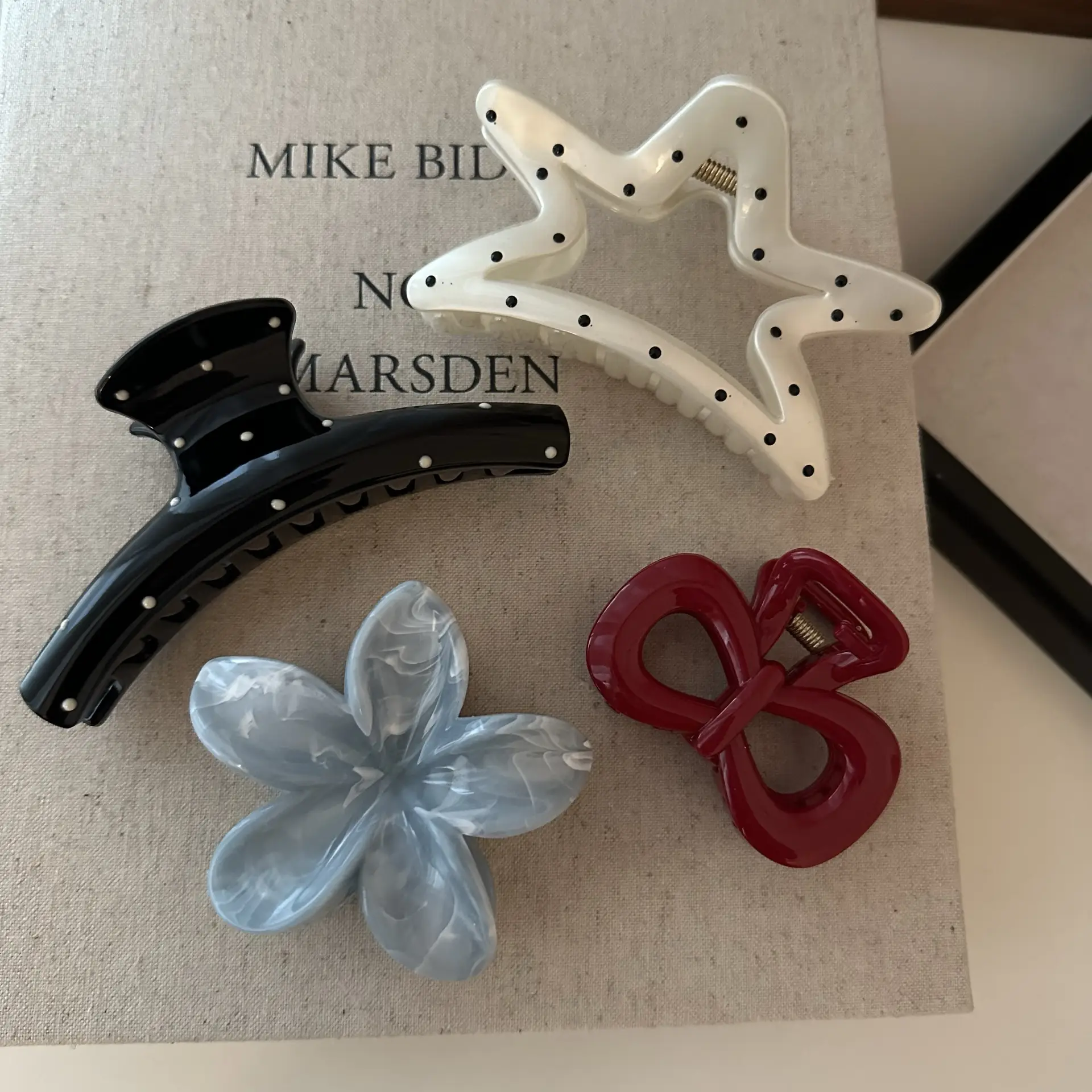 Japanese High-end Cute Hairpins Multi-Color Radiant Wave Dot Back of Head Design — feature 21