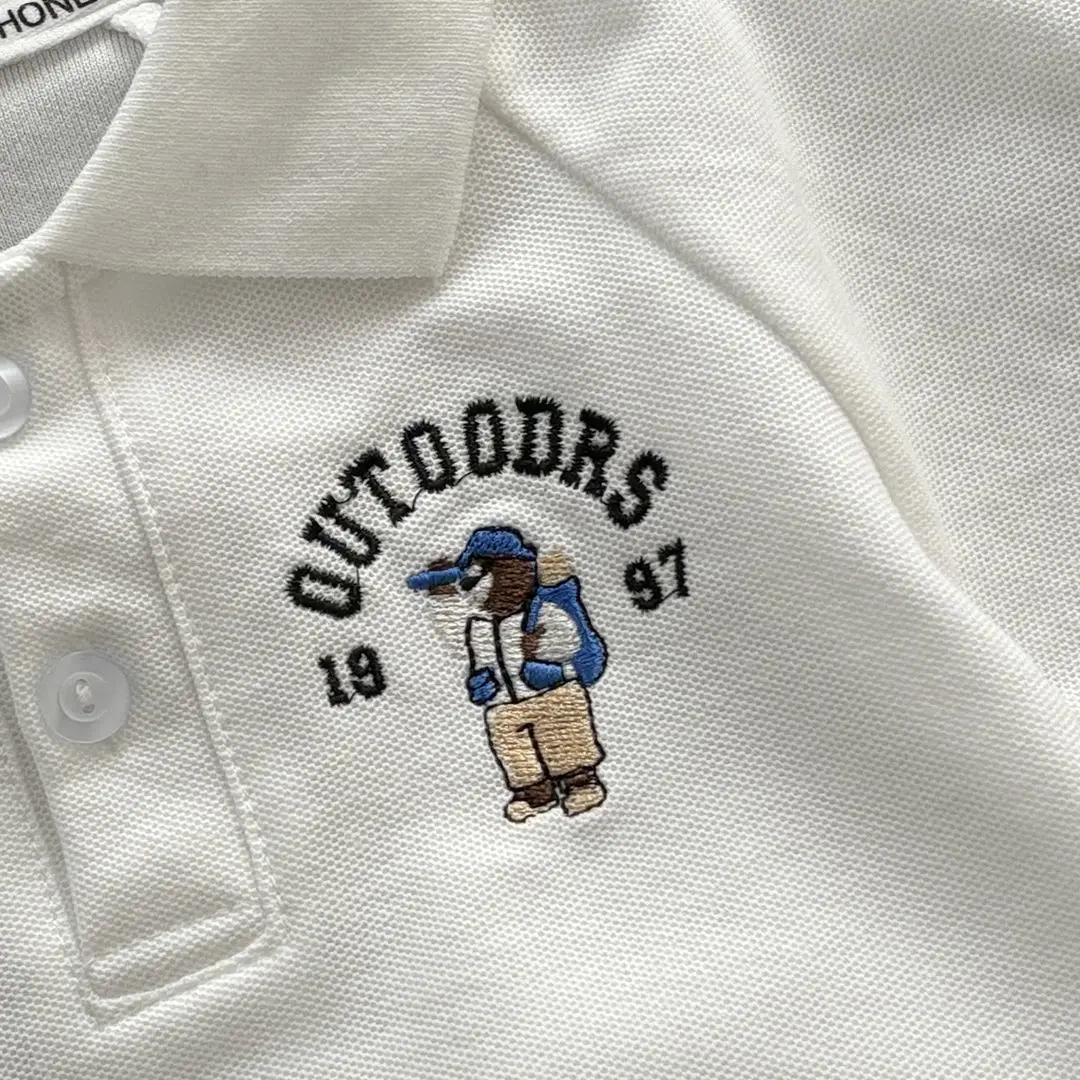 White Embroidered Boys Polo Shirt Short Sleeve Summer β feature 17