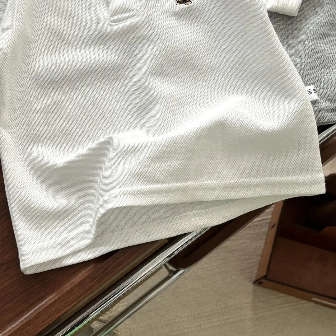 White Embroidered Boys Polo Shirt Short Sleeve Summer β feature 18