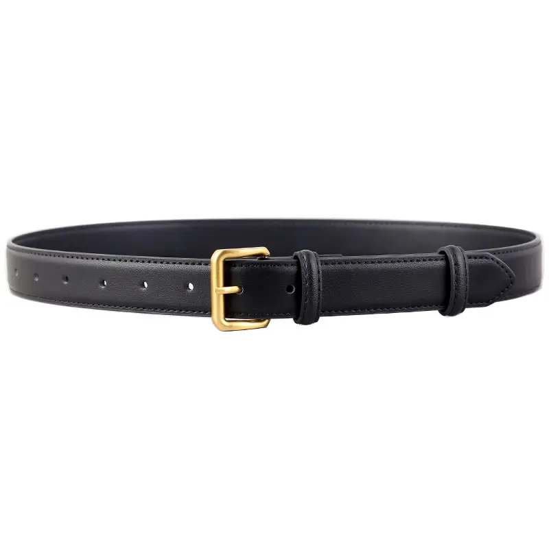 New Women's Genuine Leather Belt with Gold Buckle - Image 8