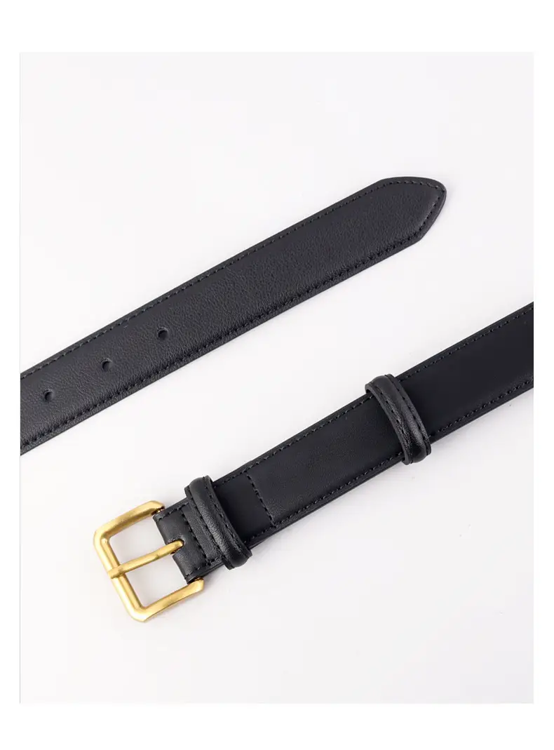 New Women's Genuine Leather Belt with Gold Buckle — feature 14