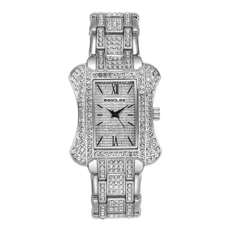Women's Glass Quartz Bracelet Watch Gold Plated - Image 3