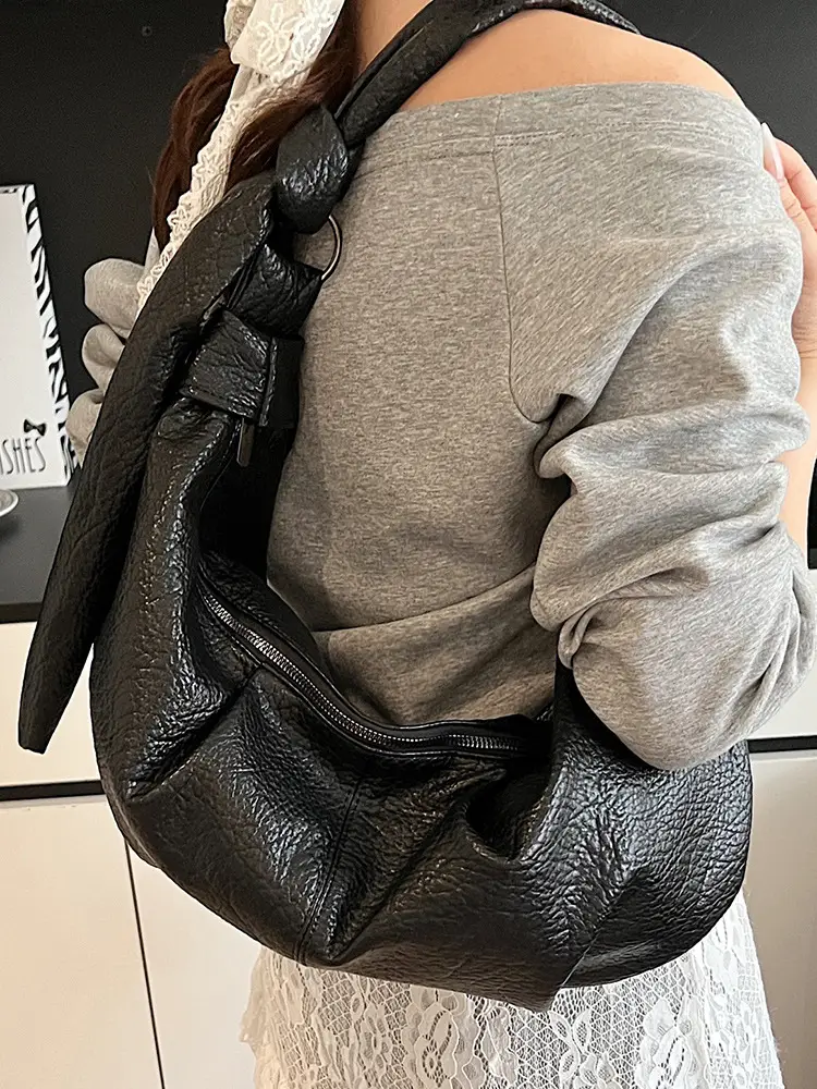 Vintage Pleated Shoulder Bag for Women Summer 2025 - Image 8