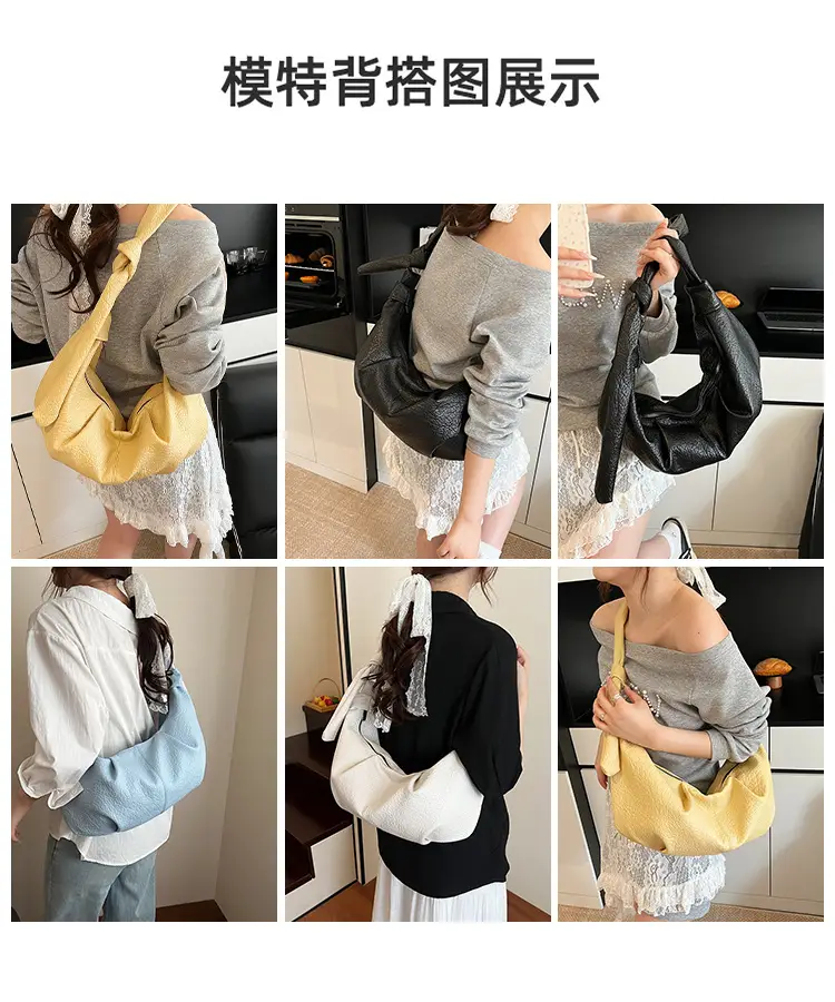 Vintage Pleated Shoulder Bag for Women Summer 2025 — feature 12