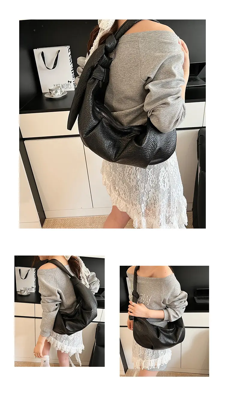 Vintage Pleated Shoulder Bag for Women Summer 2025 — feature 14