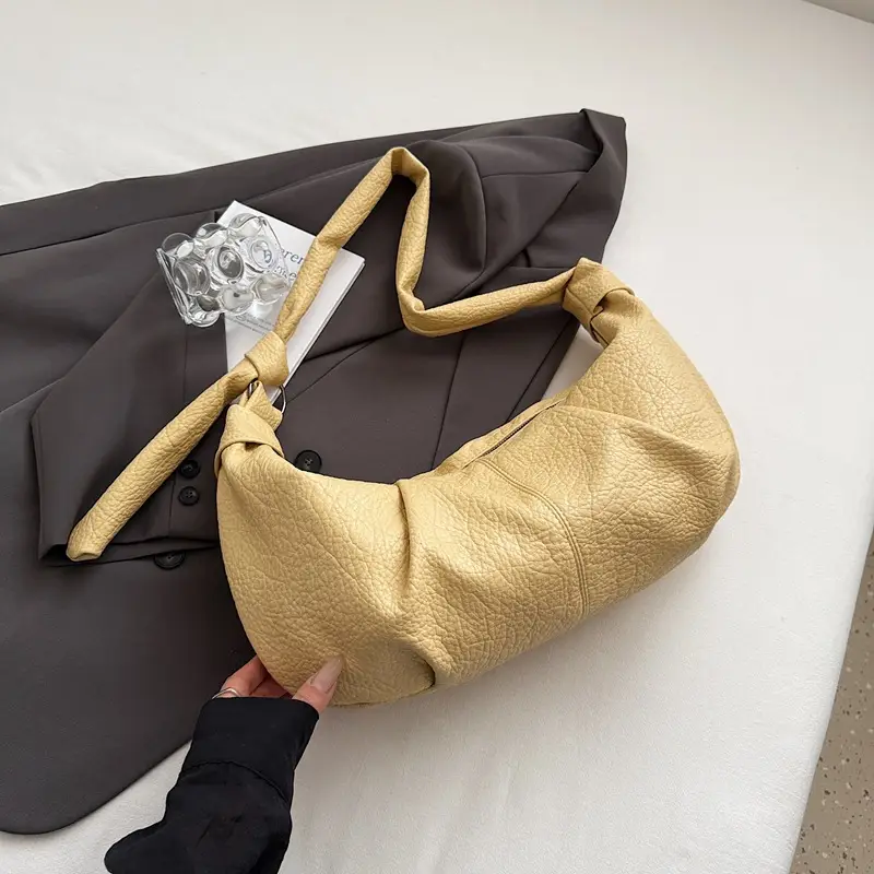 Vintage Pleated Shoulder Bag for Women Summer 2025 - Image 3