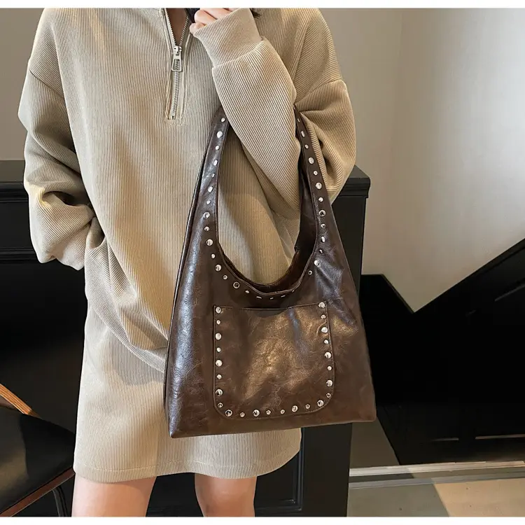 Retro Rivet Shoulder Bag European American Fashion — feature 19