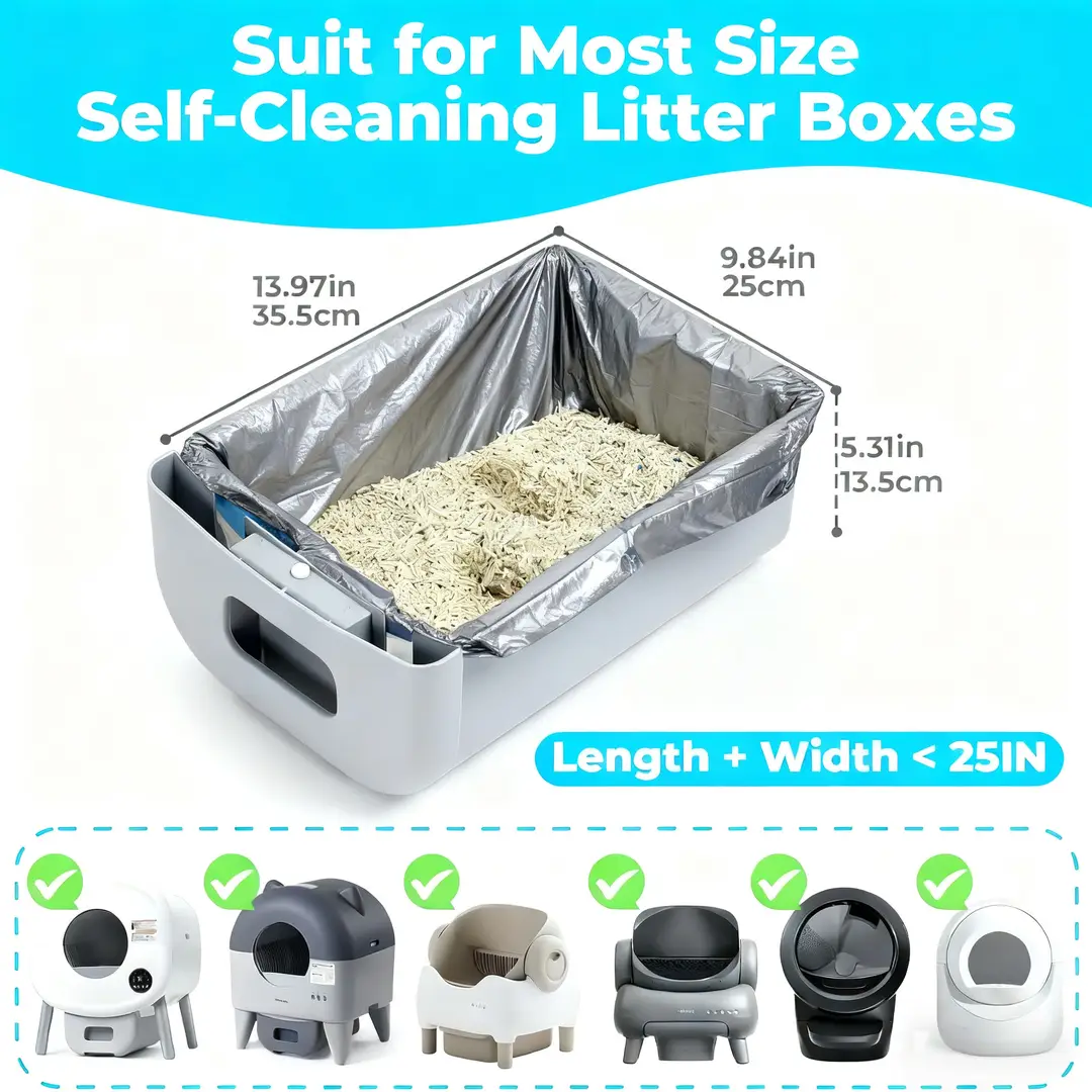 Carefully Selected Cross-Border Cat Litter Bags, Thickened Cleaning Bags, Pet Litter Box Automatic Closure Custom Double Drawstring Collection — feature 15