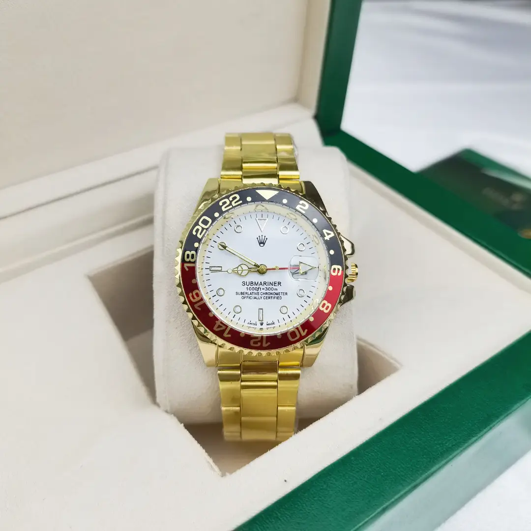 Green, Black and Blue Export Laojia Submariner Solid Steel Band Luminous Waterproof Quartz Japanese Imported Movement Watch - Image 72