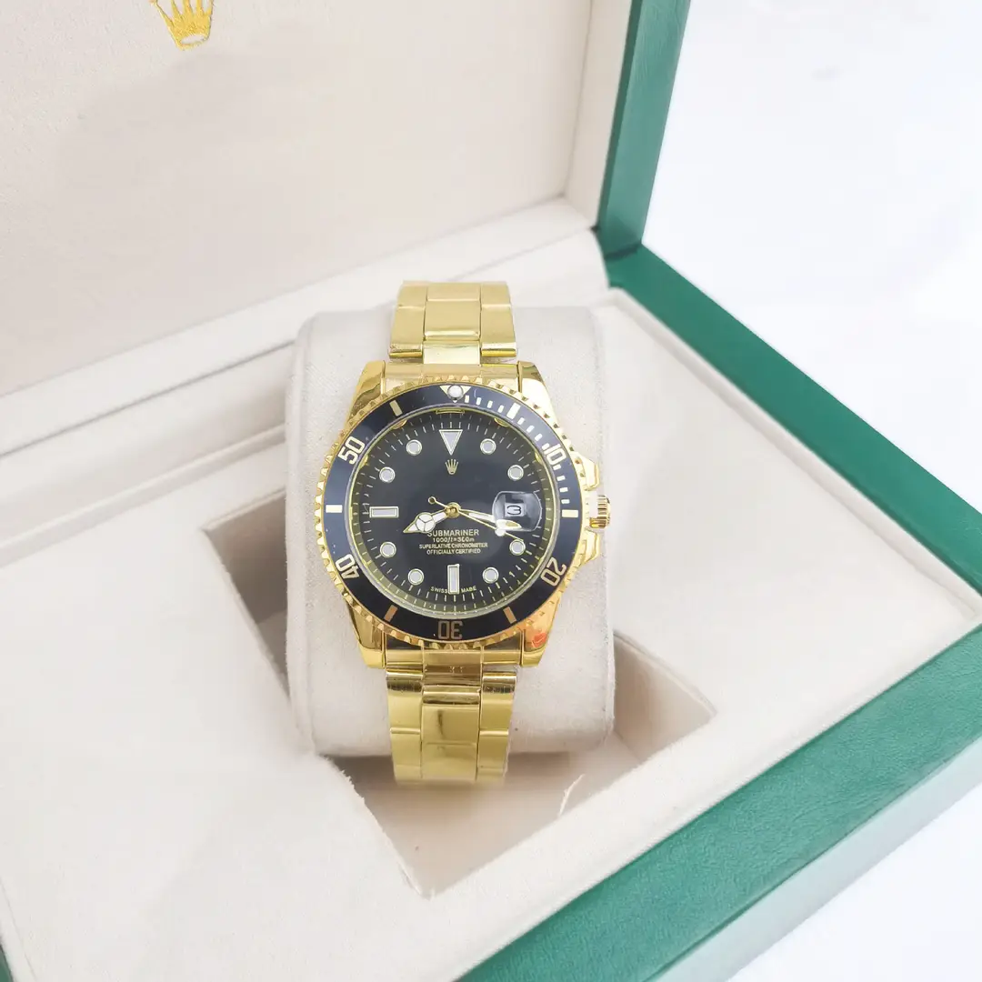 Green, Black and Blue Export Laojia Submariner Solid Steel Band Luminous Waterproof Quartz Japanese Imported Movement Watch - Image 89