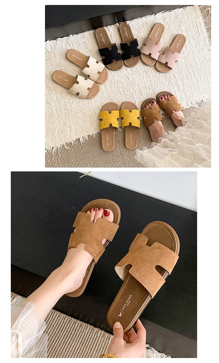 Fairy Style Retro Beach Slippers Women 2025 Yellow — feature 15
