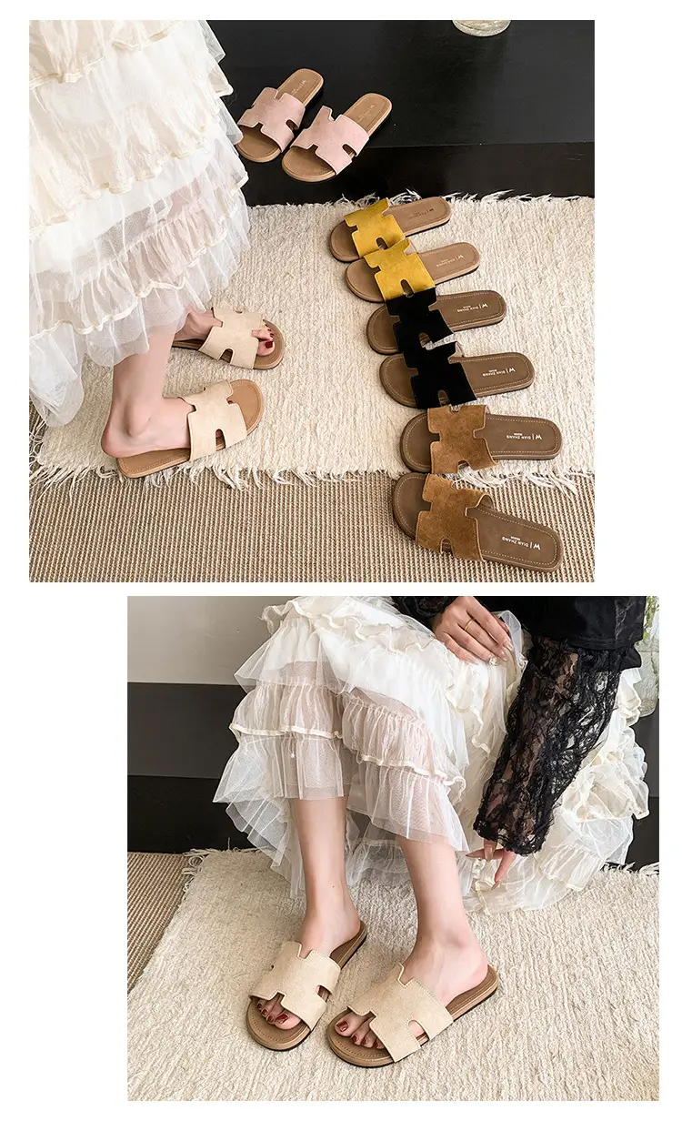 Fairy Style Retro Beach Slippers Women 2025 Yellow — feature 16