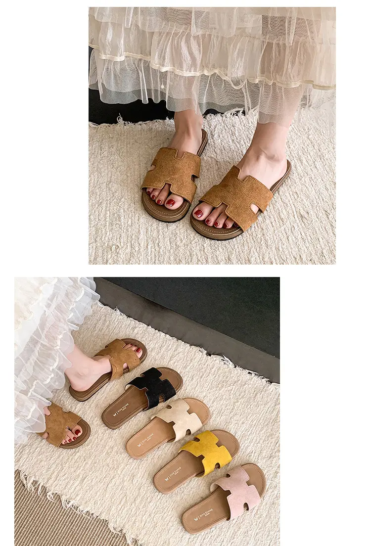 Fairy Style Retro Beach Slippers Women 2025 Yellow — feature 8