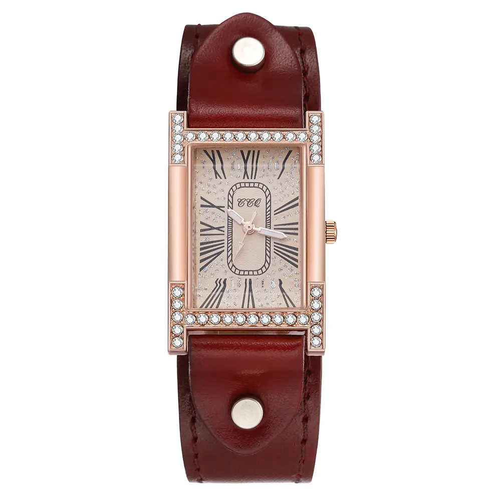 Women's Luxury Roman Numeral Watch with Rhinestone Diamond Band - Image 2