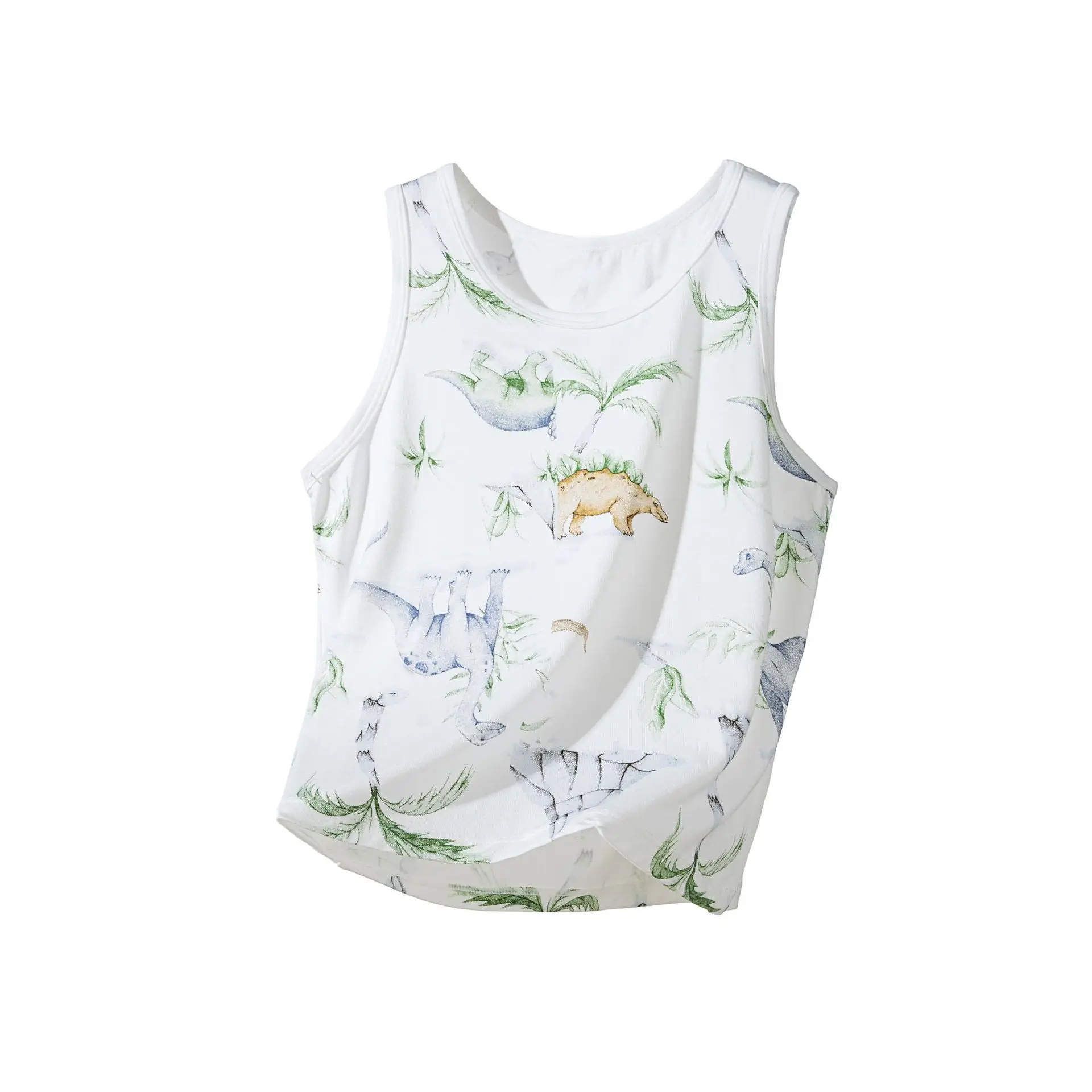 Baby Sleeveless T-Shirt Cartoon Bamboo Cotton Cool Touch