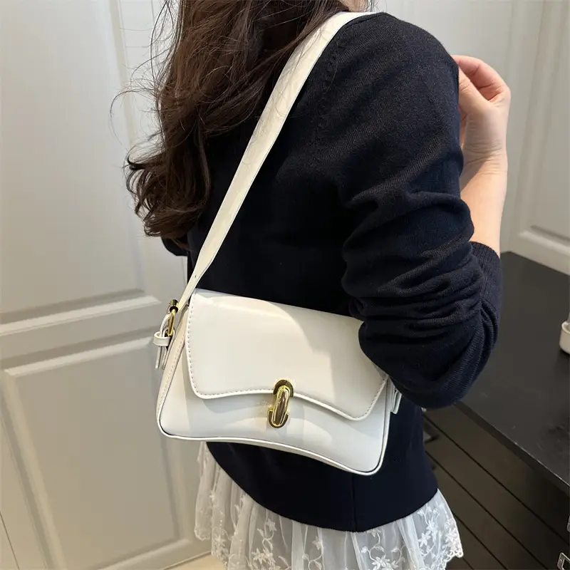 Trendy Black Gold Plated Shoulder Bag for Women - Image 8