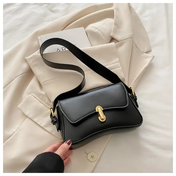 Trendy Black Gold Plated Shoulder Bag for Women — feature 12