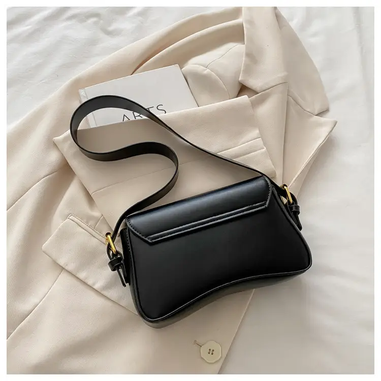 Trendy Black Gold Plated Shoulder Bag for Women — feature 18