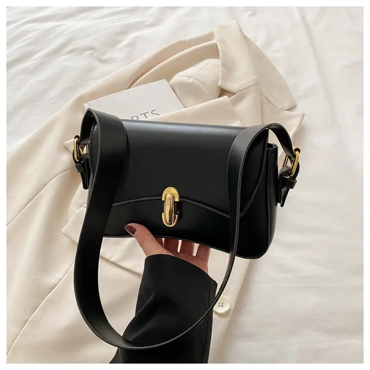 Trendy Black Gold Plated Shoulder Bag for Women — feature 19