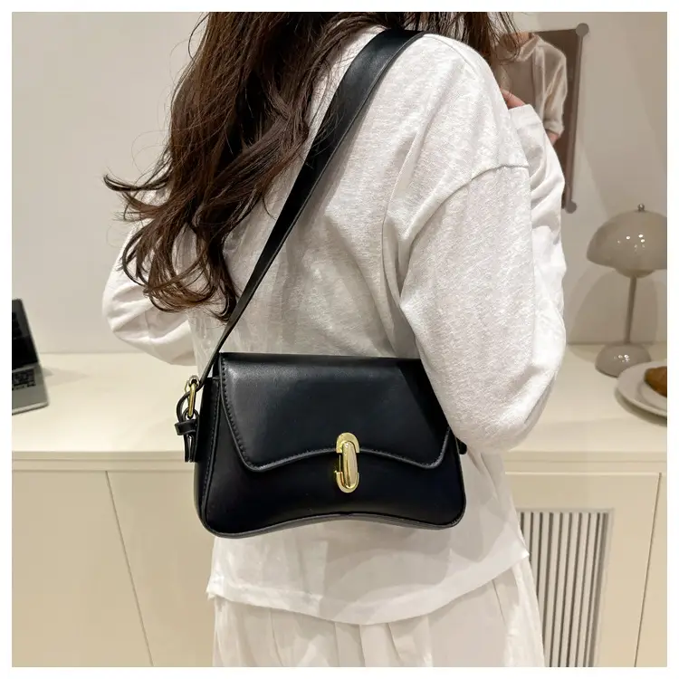 Trendy Black Gold Plated Shoulder Bag for Women — feature 26