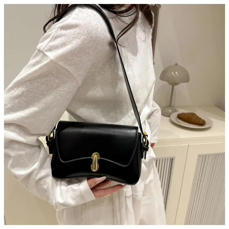 Trendy Black Gold Plated Shoulder Bag for Women — feature 27