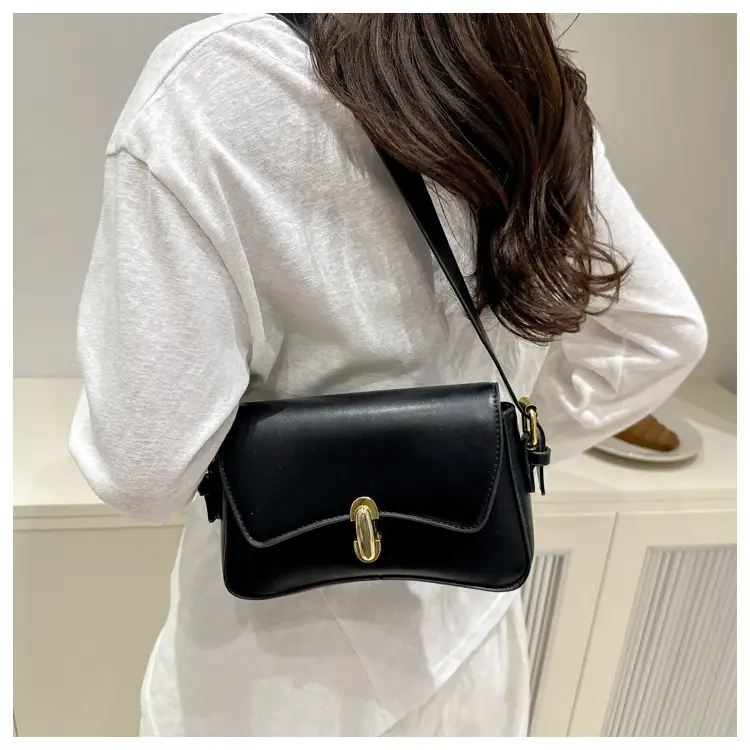 Trendy Black Gold Plated Shoulder Bag for Women — feature 28