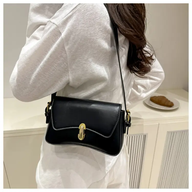 Trendy Black Gold Plated Shoulder Bag for Women — feature 29