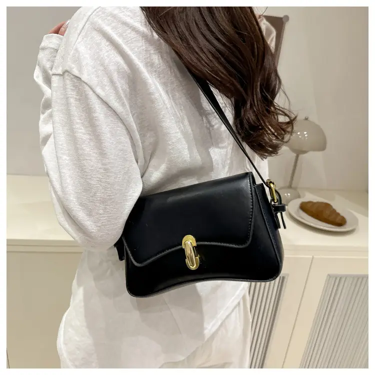 Trendy Black Gold Plated Shoulder Bag for Women — feature 30