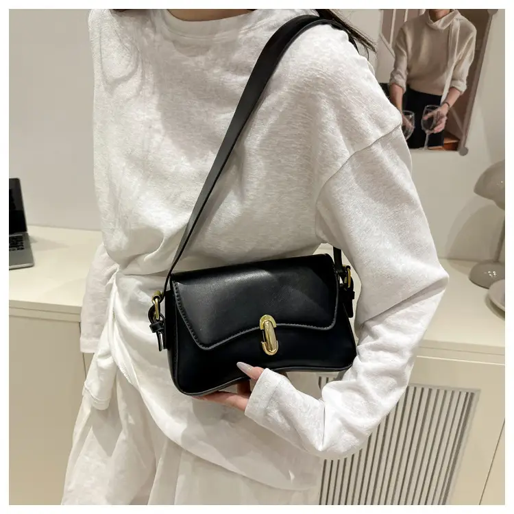 Trendy Black Gold Plated Shoulder Bag for Women — feature 31