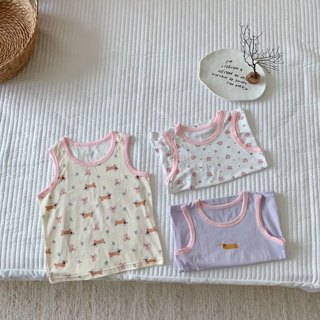 Children's Sleeveless Vest & T-Shirt Set Blue Green - Image 5
