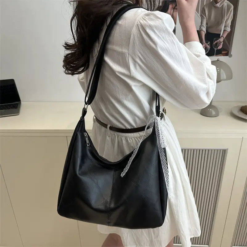 Women's Large Capacity Tote Bag Brown Black Brown — feature 16