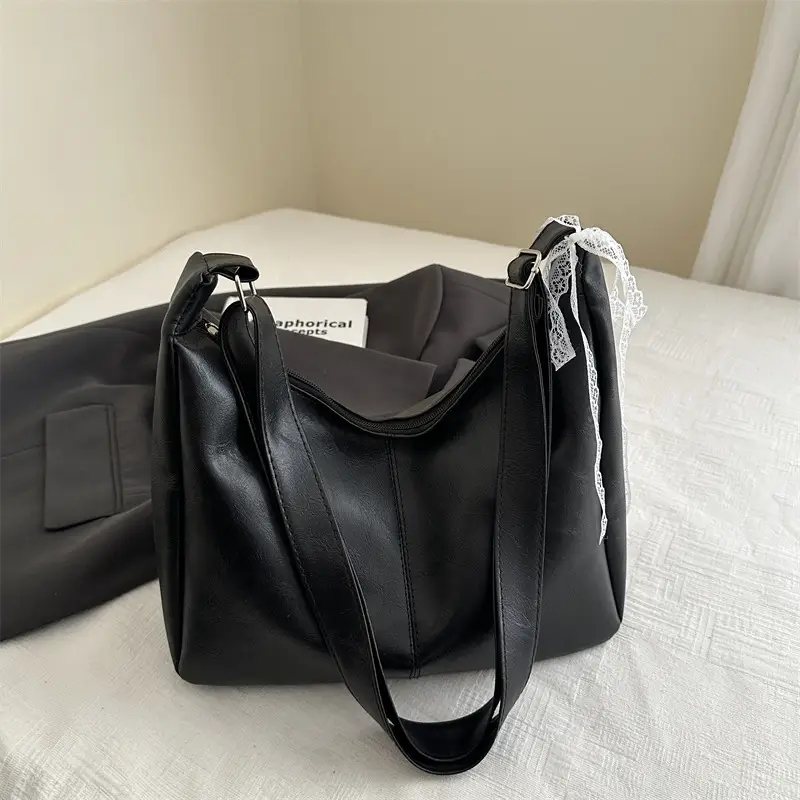 Women's Large Capacity Tote Bag Brown Black Brown — feature 26