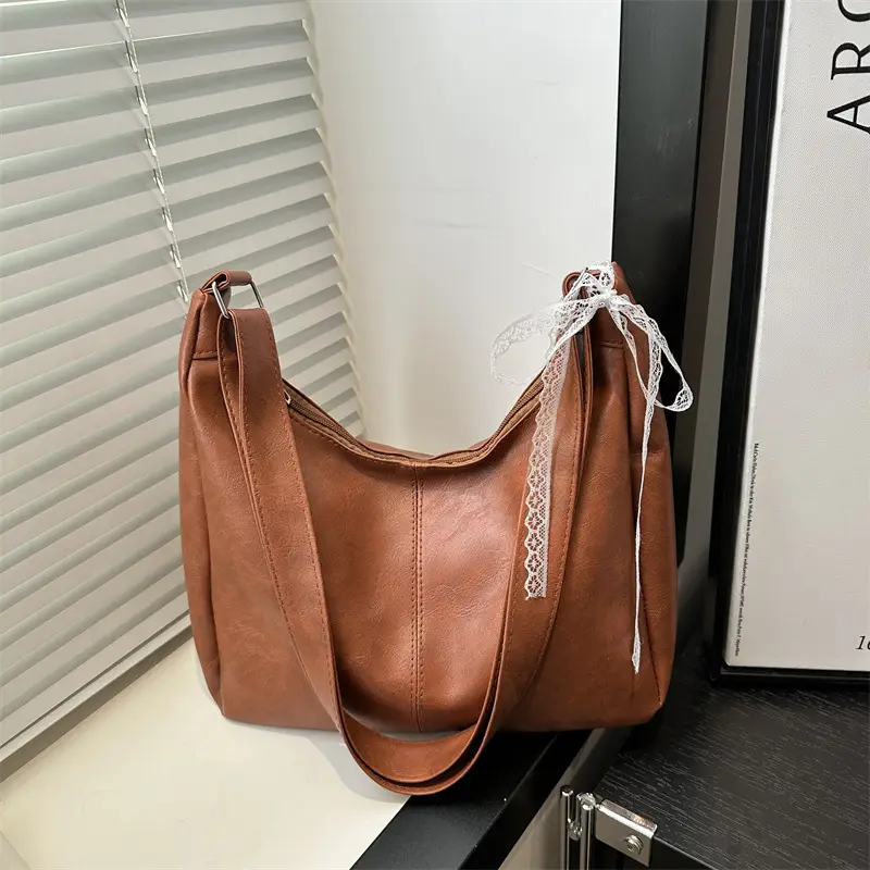 Women's Large Capacity Tote Bag Brown Black Brown — feature 28