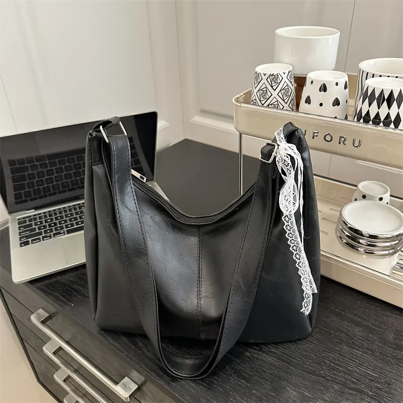 Women's Large Capacity Tote Bag Brown Black Brown — feature 33