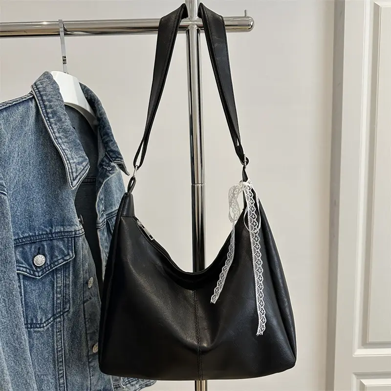 Women's Large Capacity Tote Bag Brown Black Brown — feature 36