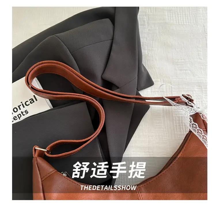 Women's Large Capacity Tote Bag Brown Black Brown — feature 4
