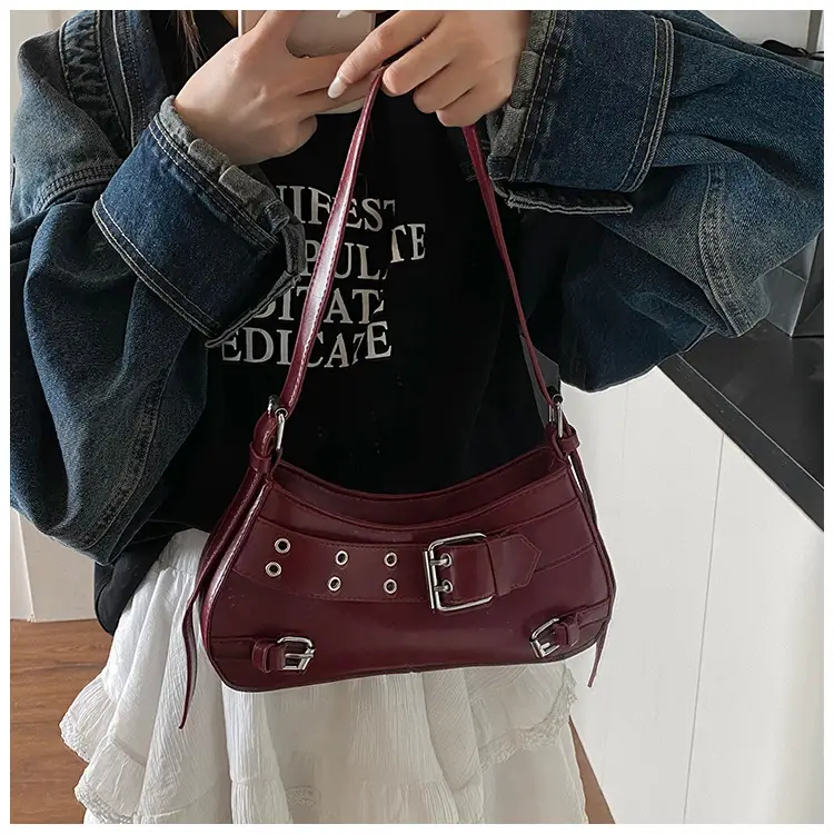 Women's Cream Crossbody Shoulder Bag with Buckle Detail — feature 17