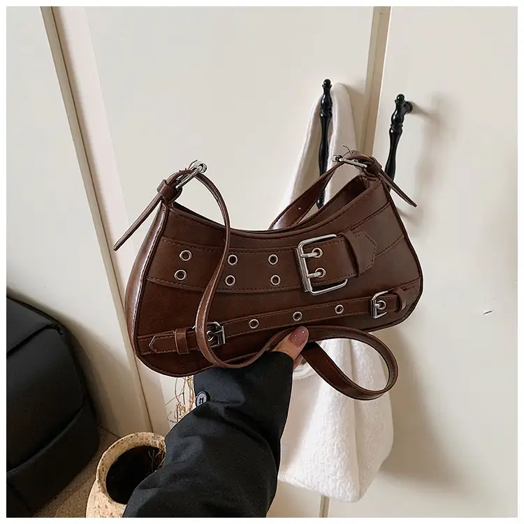 Women's Cream Crossbody Shoulder Bag with Buckle Detail — feature 19