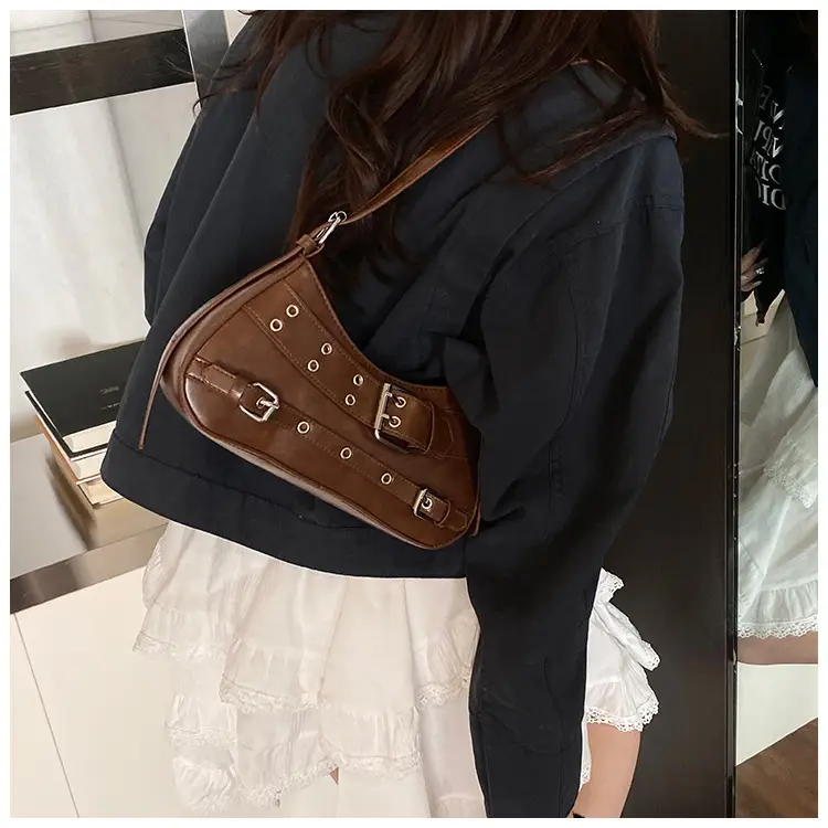 Women's Cream Crossbody Shoulder Bag with Buckle Detail — feature 6