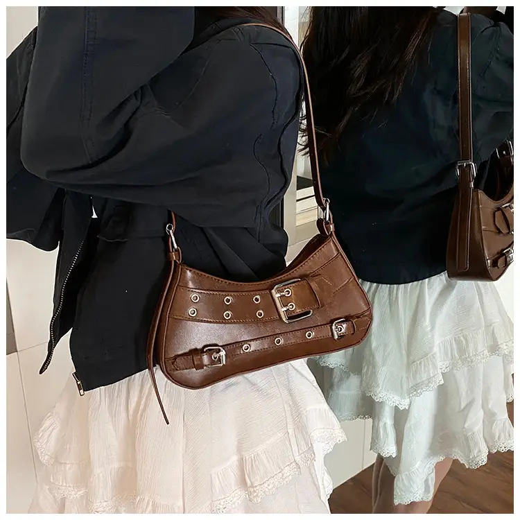Women's Cream Crossbody Shoulder Bag with Buckle Detail — feature 7