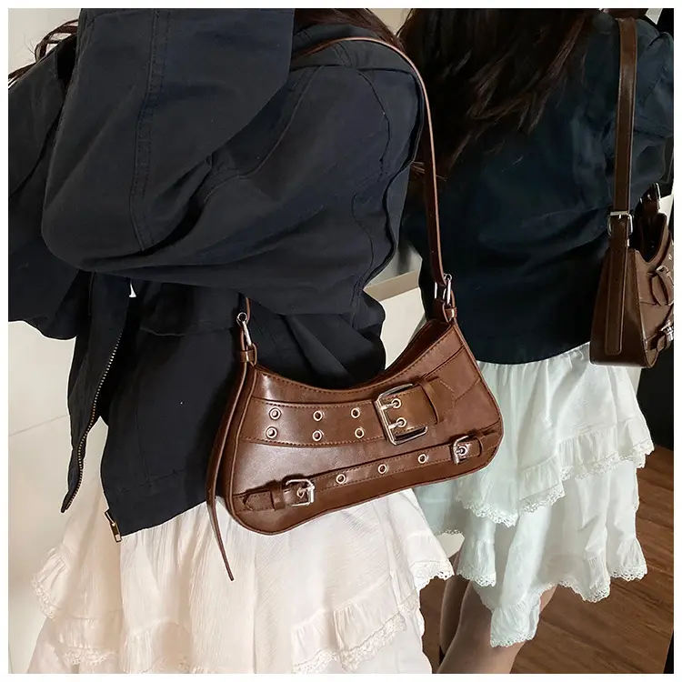 Women's Cream Crossbody Shoulder Bag with Buckle Detail — feature 8