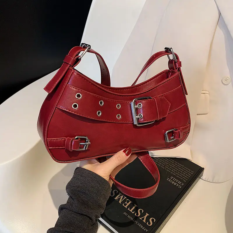 Women's Cream Crossbody Shoulder Bag with Buckle Detail - Image 3